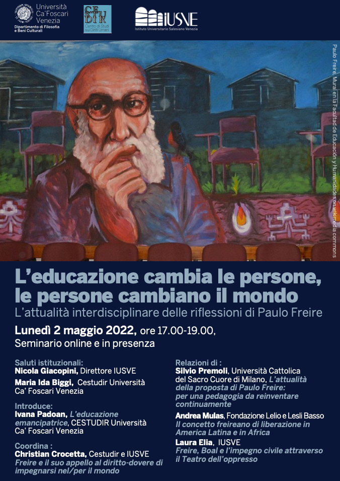 (Italiano) L’educazione cambia le persone, le persone cambiano il mondo. L’attualità interdisciplinare delle riflessioni di Paulo Freire.