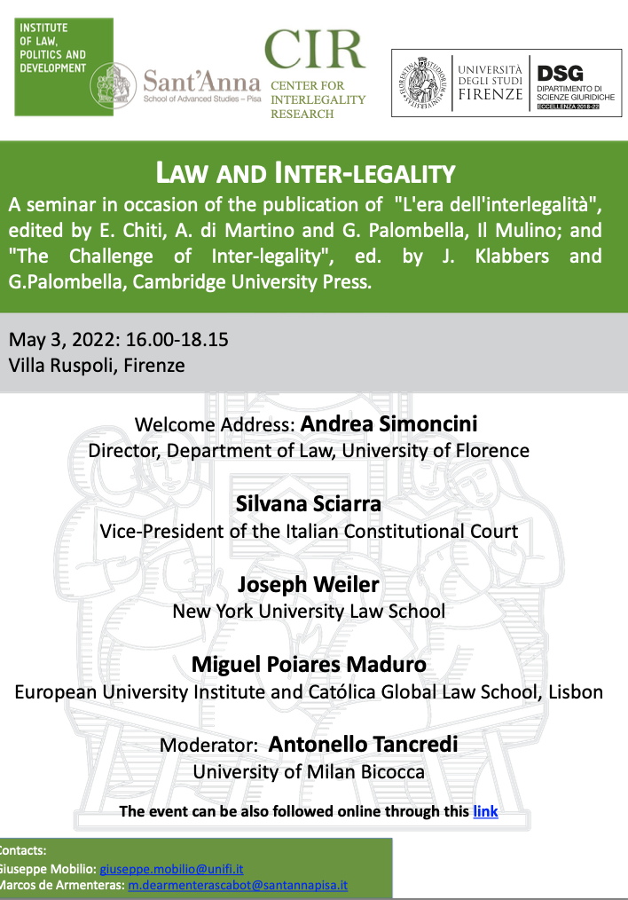(Italiano) LAW AND INTER-LEGALITY