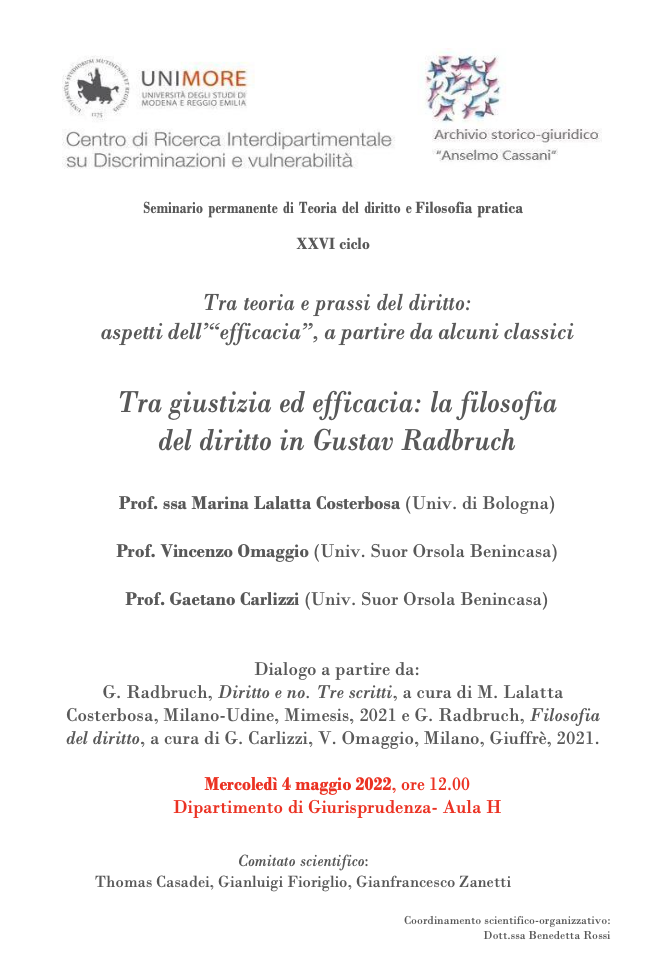 (Italiano) Tra giustizia ed efficacia: la filosofia del diritto in Gustav Radbruch