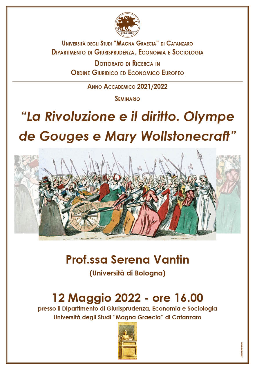 La Rivoluzione e il diritto. Olympe de Gouges e Mary Wollstonecraft