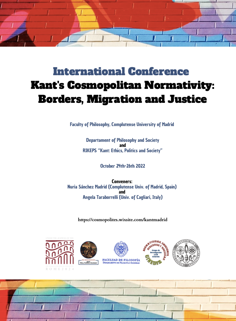 (Italiano) Dal 24 al 26 ottobre 2022 – Kant’s Cosmopolitan Normativity: Borders, Migration and Justice