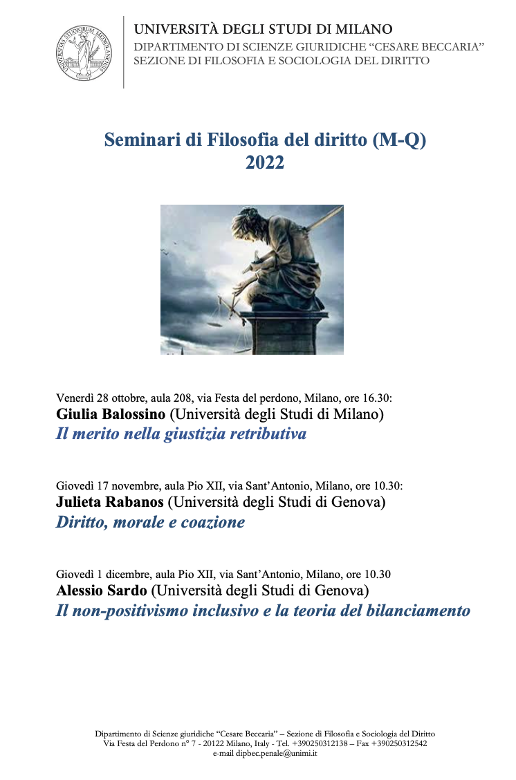 (Italiano) 1 dicembre 2022 – Il non-positivismo inclusivo e la teoria del bilanciamento