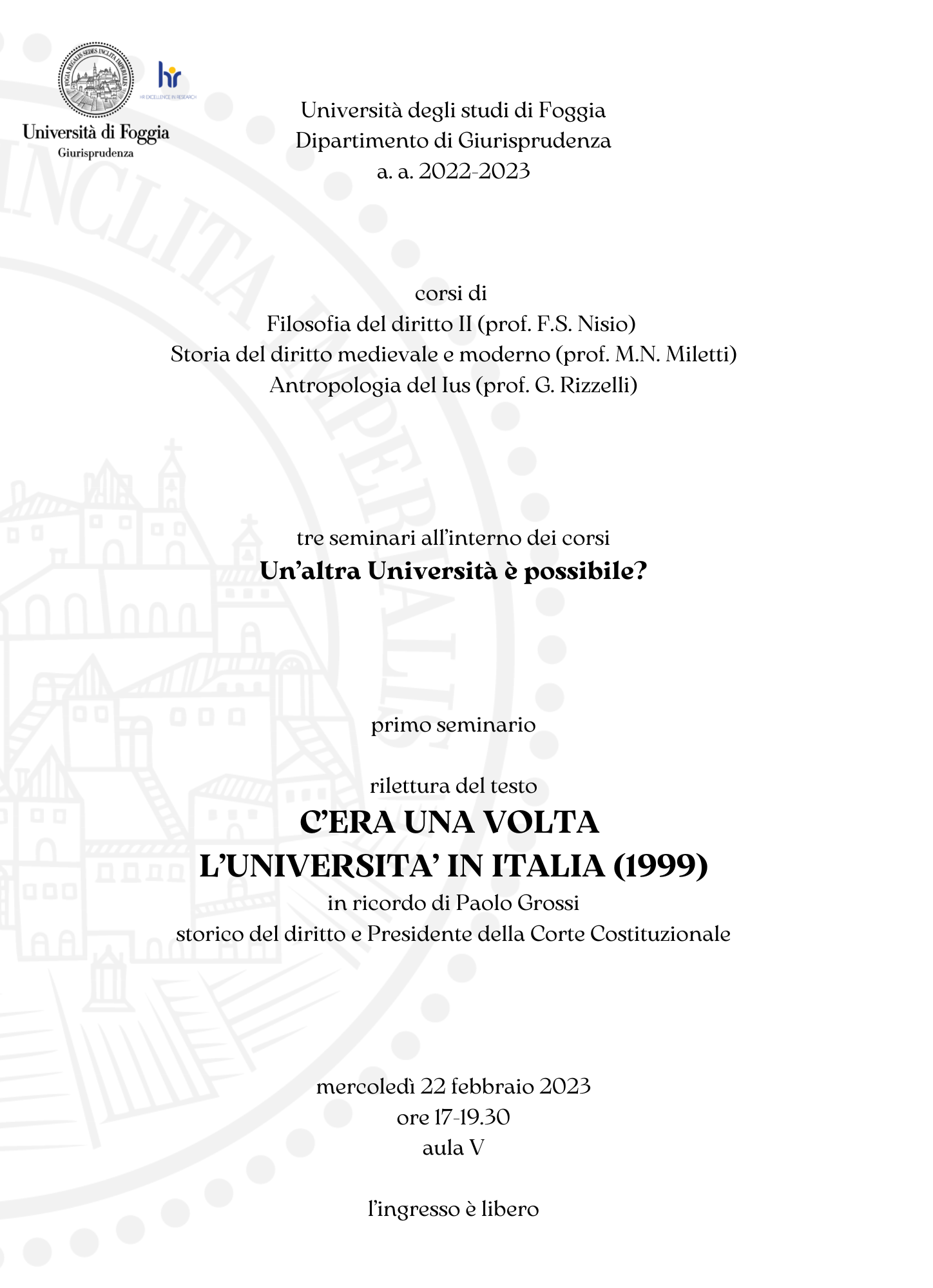 (Italiano) 22 febbraio 2023 – Un’altra Università è possibile?