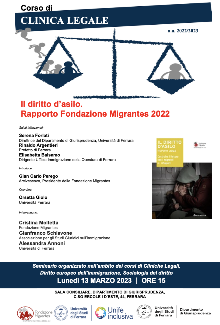 13 marzo 2023 – Il diritto d’asilo. Rapporto Fondazione Migrantes 2022
